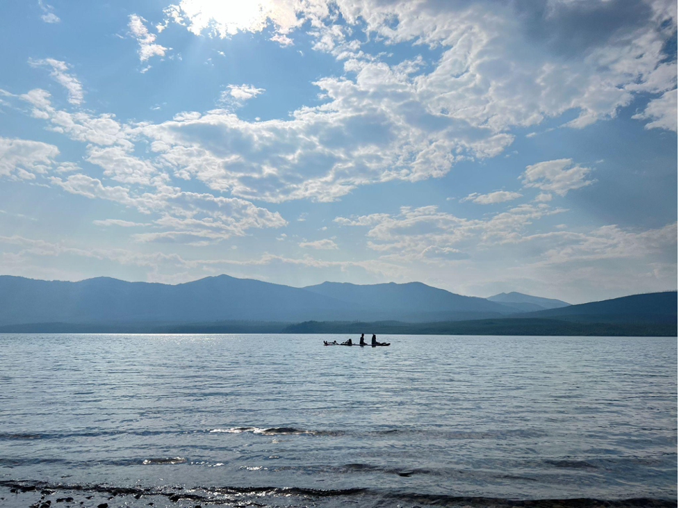 Floating on Lake McDonald