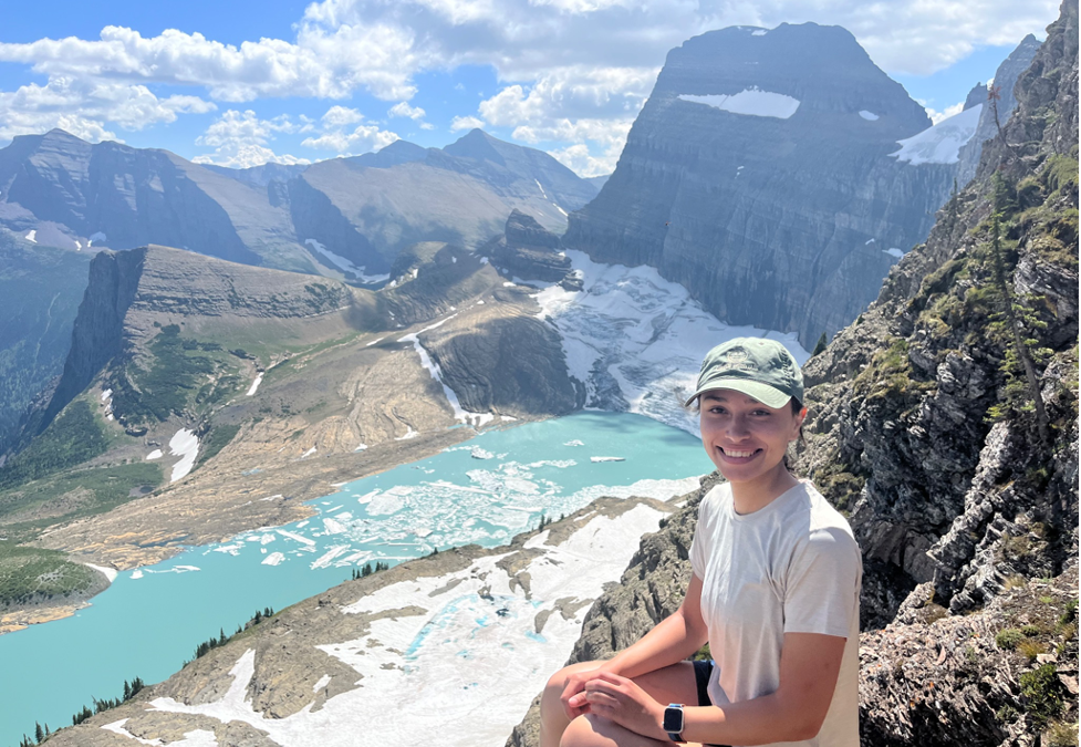 Brie at the Grinnell Glacier Overlook