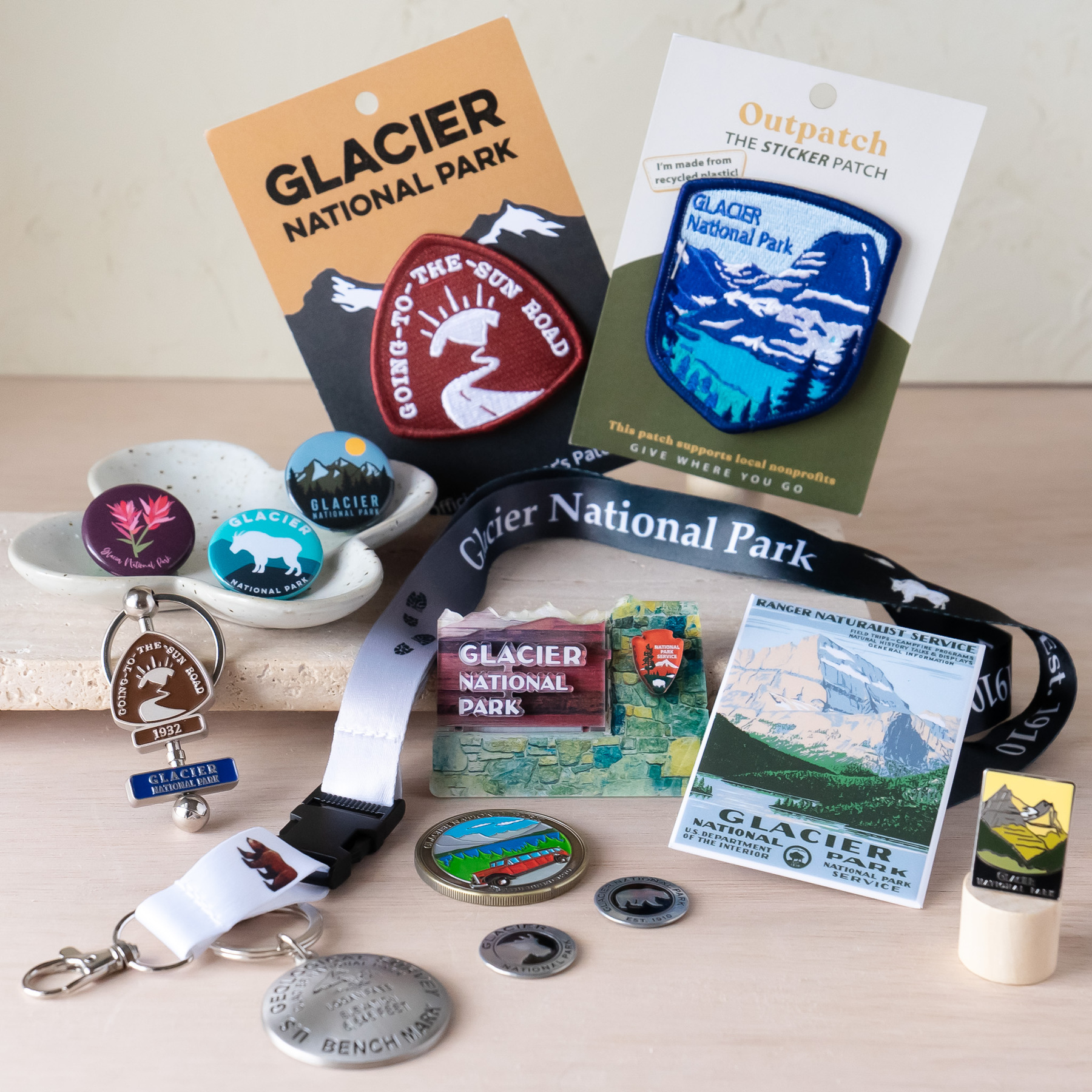 An assortment of souvenirs
