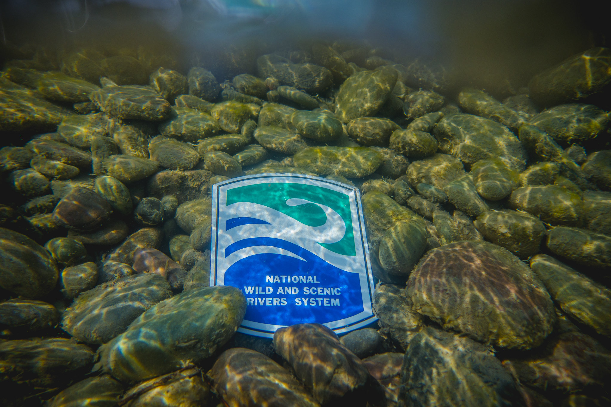 A plaque marking the Wild and Scenic Rivers Act.
