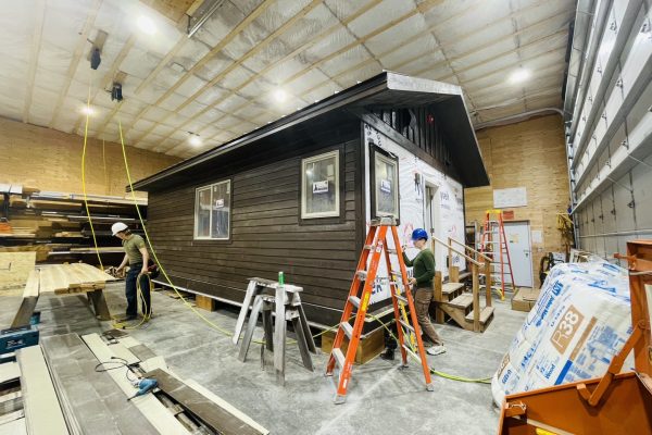 Backcountry cabin built by Columbia Falls High School students